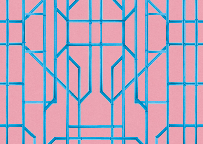 Bamboo Candy, Blue Pink - Twist&Fit Roman Blind - Image 7